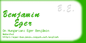 benjamin eger business card